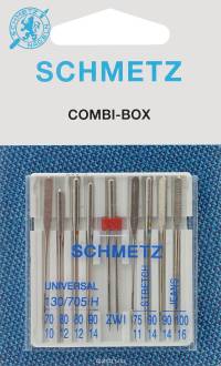 Иглы для бытовых швейных машин "Schmetz", комбинированные, 9 шт
