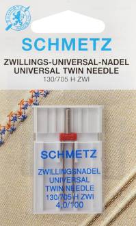 Игла для бытовых швейных машин "Schmetz", универсальная, двойная, №100, 4 мм