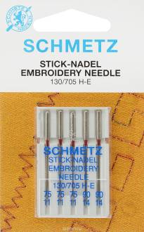 Иглы для машинной вышивки "Schmetz", №75, 90, 5 шт