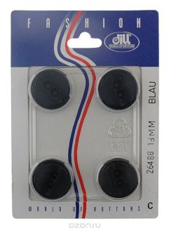 Пуговицы "Dill", диаметр 18 мм, пластик, 4 шт. 026488/18-4