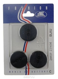 Пуговицы "Dill", диаметр 23 мм, пластик, 3 шт. 026489/23-3