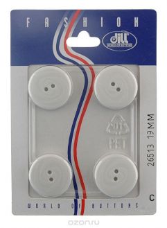 Пуговицы "Dill", диаметр 19 мм, 4 шт. 026513/19-4