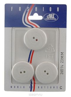 Пуговицы "Dill", диаметр 23 мм, пластик, 3 шт. 026514/23-3