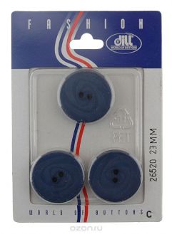 Пуговицы "Dill", диаметр 23 мм, пластик, 3 шт. 026520/23-3