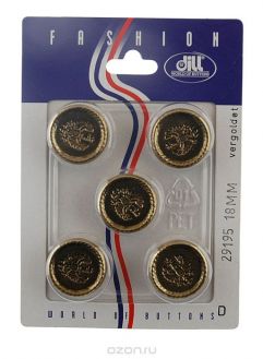 Пуговицы "Dill", диаметр 18 мм, пластик, 5 шт. 029195/18-5