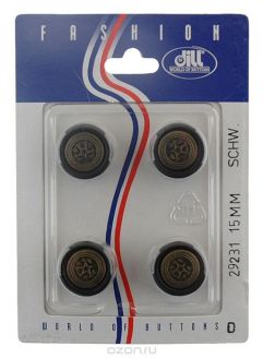 Пуговицы "Dill", диаметр 15 мм, пластик, 4 шт. 029231/15-4