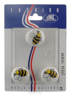 Пуговицы "Dill", диаметр 18 мм, пластик, 3 шт. 029236/18-3