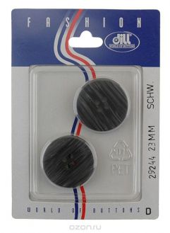 Пуговицы "Dill", диаметр 23 мм, пластик, 2 шт. 029244/23-2
