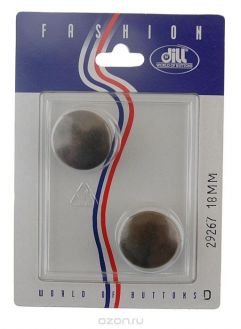 Пуговицы "Dill", диаметр 18 мм, металл, 2 шт. 029267/18-2