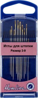 Иглы ручные "Hemline", для штопки, №3-9, 10 шт