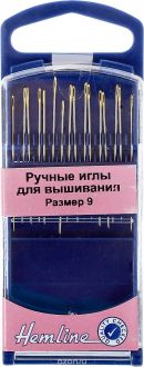 Иглы ручные для вышивания "Hemline", с острым кончиком, №9, 16 шт