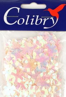 Пайетки фигурные "Colibry", с голограммой, цвет: розовый, 14 х 14 мм. SF02-16-FL14