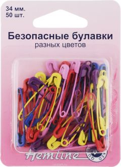 Булавки безопасные "Hemline", 34 мм, 50 шт