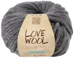 Пряжа для вязания Katia "Love Wool", цвет: темно-серый (107), 50 м, 100 г