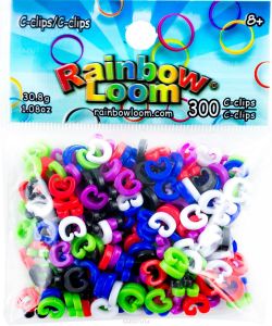 Rainbow Loom Набор c-клипс для плетения из резиночек 300 шт