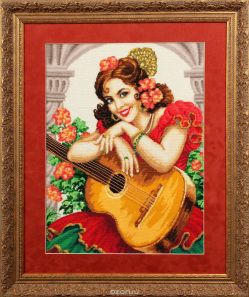 Набор для вышивания бисером Золотые ручки "Сеньорита", 41 x 56 см