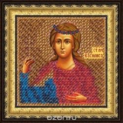 Набор для вышивания бисером Вышивальная мозаика "Святая мученица Василиса Никомидийская", 6,5 х 6,5 см