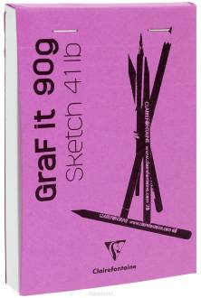 Блокнот Clairefontaine "Graft It", вертикальный, на скобах, цвет: малиновый, 80 листов
