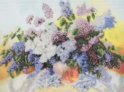 Набор для вышивания бисером Белоснежка "Сирень", 24 x 30 см
