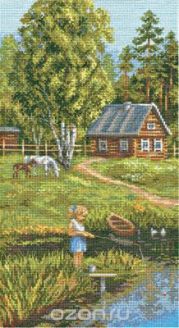 Набор для вышивания крестом Panna "Летние каникулы", 18 x 33 см