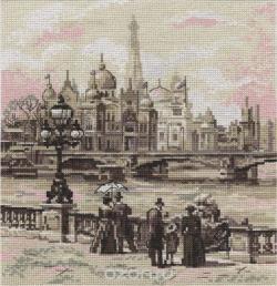 Набор для вышивания крестом Panna "Париж. На мосту Александра III", 23 x 25 см
