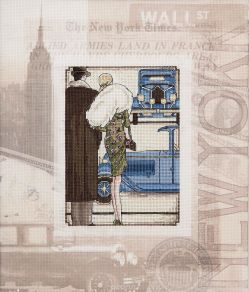 Набор для вышивания крестом Panna "Ретро. Нью-Йорк", 24 x 28 см