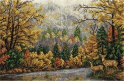 Набор для вышивания Panna "Оленья речка", 35 x 23 см