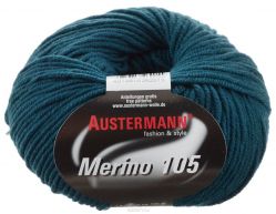 Пряжа для вязания Austermann "Merino", цвет: сине-бирюзовый (361), 105 м, 50 г