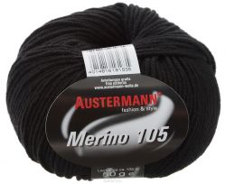 Пряжа для вязания Austermann "Merino", цвет: черный (302), 105 м, 50 г