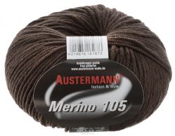 Пряжа для вязания Austermann "Merino", цвет: темно-коричневый (306), 105 м, 50 г