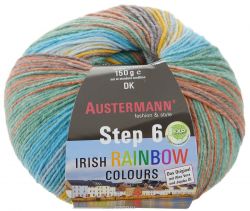 Пряжа для вязания Austermann "Step 6 Irish Rainbow Colours", цвет: зеленый, коричневый, синий (623), 375 м, 150 г