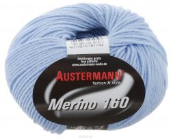 Пряжа для вязания Austermann "Merino", цвет: светло-синий (222), 160 м, 50 г