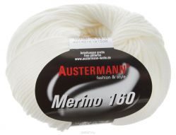 Пряжа для вязания Austermann "Merino", цвет: белый (201), 160 м, 50 г