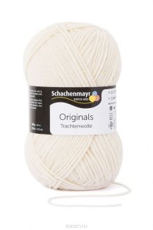 Пряжа для вязания Schachenmayr "Originals Trachtenwolle", цвет: белый (00002), 185 м, 100 г