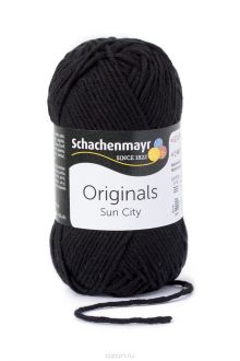 Пряжа для вязания Schachenmayr "Originals Sun City", цвет: черный (00199), 97 м, 50 г