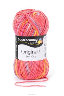 Пряжа для вязания Schachenmayr "Originals Sun City", цвет: розовый, красный, голубой (01084), 97 м, 50 г