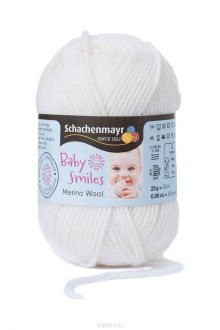 Пряжа для вязания Schachenmayr "Baby Smiles Merino Wool", цвет: натуральный (01002), 85 м, 25 г