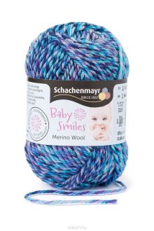 Пряжа для вязания Schachenmayr "Baby Smiles Merino Wool", цвет: синий, голубой (01082), 85 м, 25 г