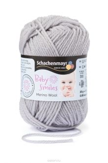 Пряжа Schachenmayr "Baby Smiles Merino Wool", 85м, 25г (01090, grau, серый) 9807396-01090