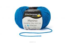 Пряжа Schachenmayr "Merino Extrafine Silky Soft 120", 120м, 50г (00566, mosaikblau, синяя мозаика) 9807567-00566