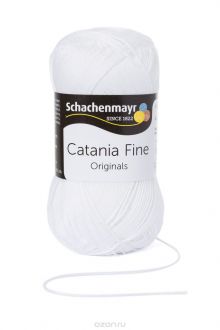 Пряжа для вязания Schachenmayr "Originals Catania Fine", цвет: белый (01000), 165 м, 50 г
