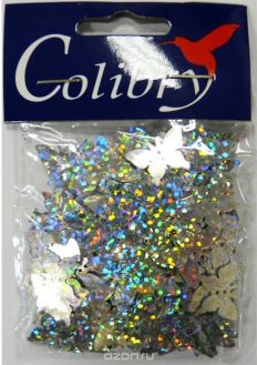 Пайетки фигурные голографические "Colibry". SF02-57-B