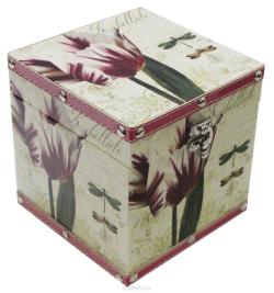 Шкатулка для рукоделия "Стрекозы в саду", 12х12х12 см. TL4808S