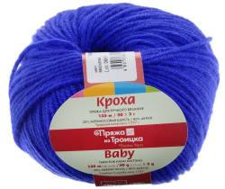 Пряжа для вязания "Кроха", цвет: василек (0170), 135 м, 50 г, 10 шт