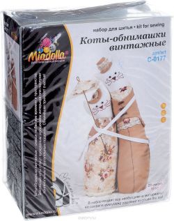 Набор для создания игрушки Miadolla "Коты-обнимашки винтажные", высота 29 см
