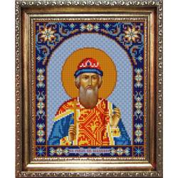 Канва с нанесенным рисунком Конек "Святой Владимир", для вышивания бисером, 20 х 25 см. НИК9307