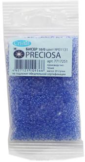 Бисер "Preciosa" прозрачный solgel, 10/0, 20 г. 331-19001-10/0-01131