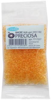 Бисер "Preciosa" прозрачный solgel, 10/0, 20 г. 331-19001-10/0-01182