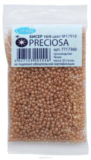 Бисер "Preciosa" алебастр, 10/0, 20 г. 331-19001-10/0-17918