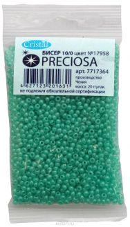 Бисер "Preciosa" алебастр, 10/0, 20 г. 331-19001-10/0-17958